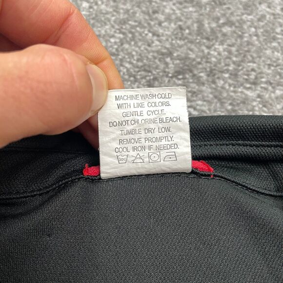 Tesla Performance Stretch Polo Shirt Womens Large Black Hidden Button Ladies - Picture 5 of 12